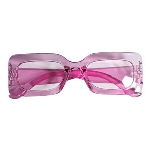 Pink Rectangular Fashion Sunglasses - Unbranded